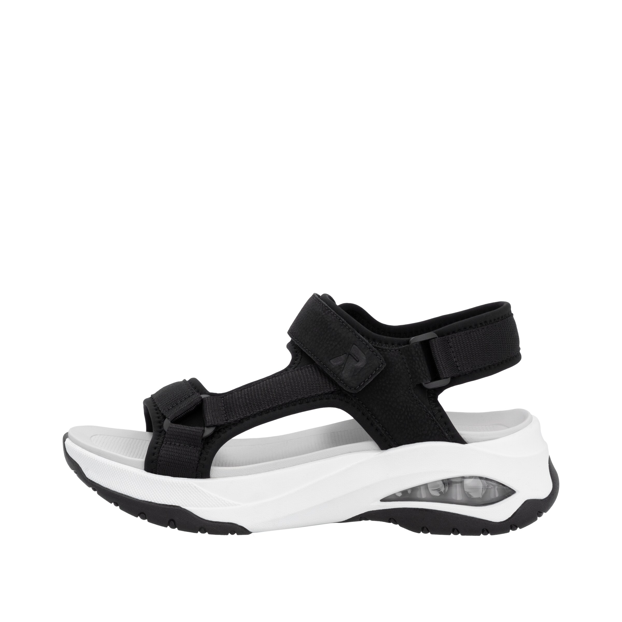 Rieker Sport Hiking Sandals in Black: front