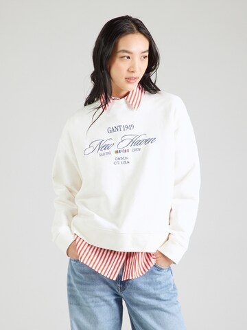 Sweat-shirt GANT en blanc : devant