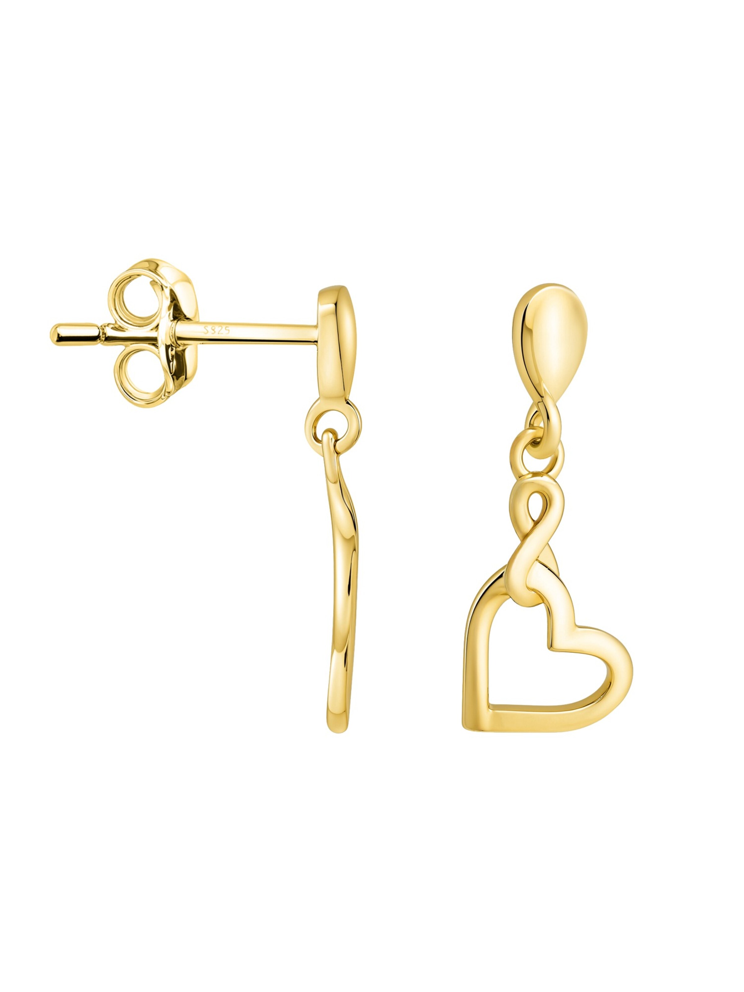 Sofia Milani Ohrringe 'Heart'‌‌‌ in Gold: Vorderseite