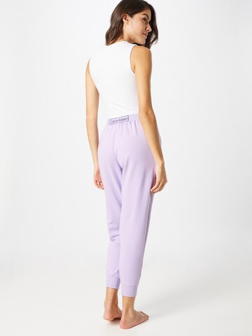 Calvin Klein Underwear Tapered Pizsama nadrágok - lila