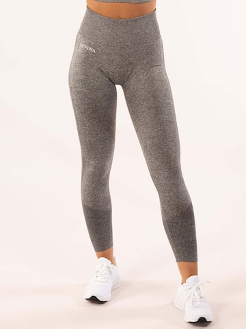 Divina Skinny Sporthose 'Four' in Grau: Vorderseite