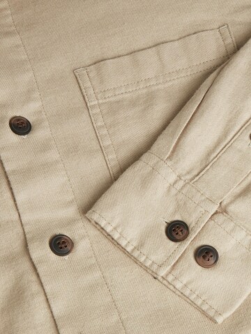 JACK & JONES Regular fit Button Up Shirt 'JJLogan' in Beige