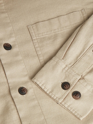 JACK & JONES Comfort fit Button Up Shirt 'Logan' in Beige