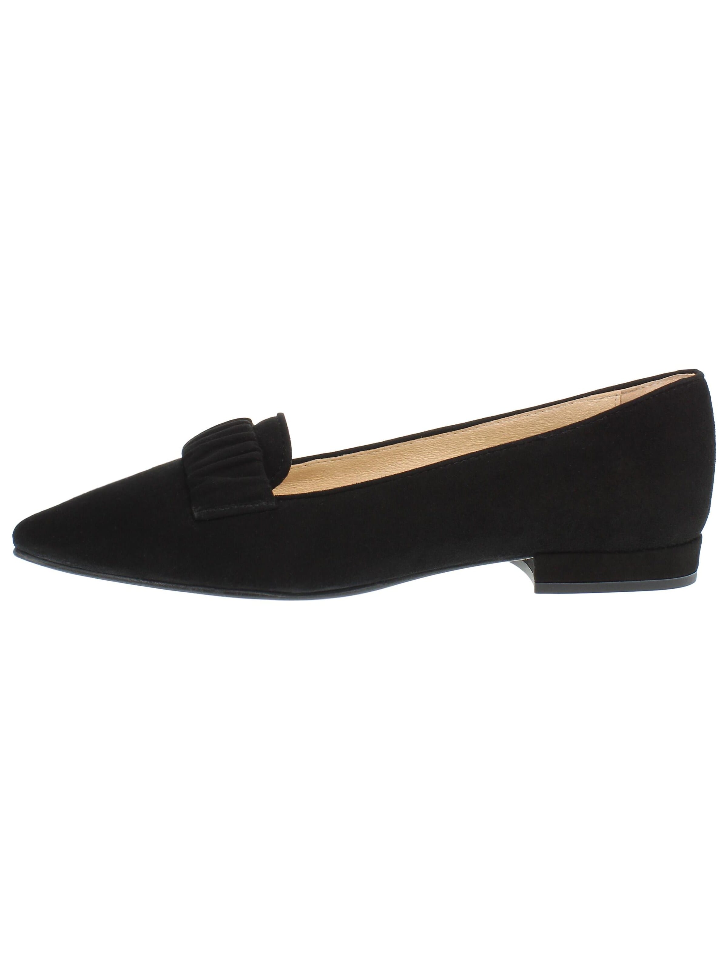 XAVER LUIS Schuhmanufaktur Ballet Flats 'COLINA' in Black: front