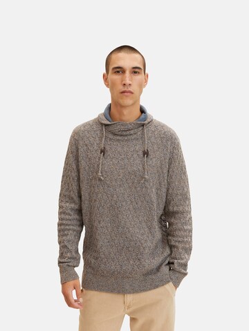 TOM TAILOR Sweater in Brown: front