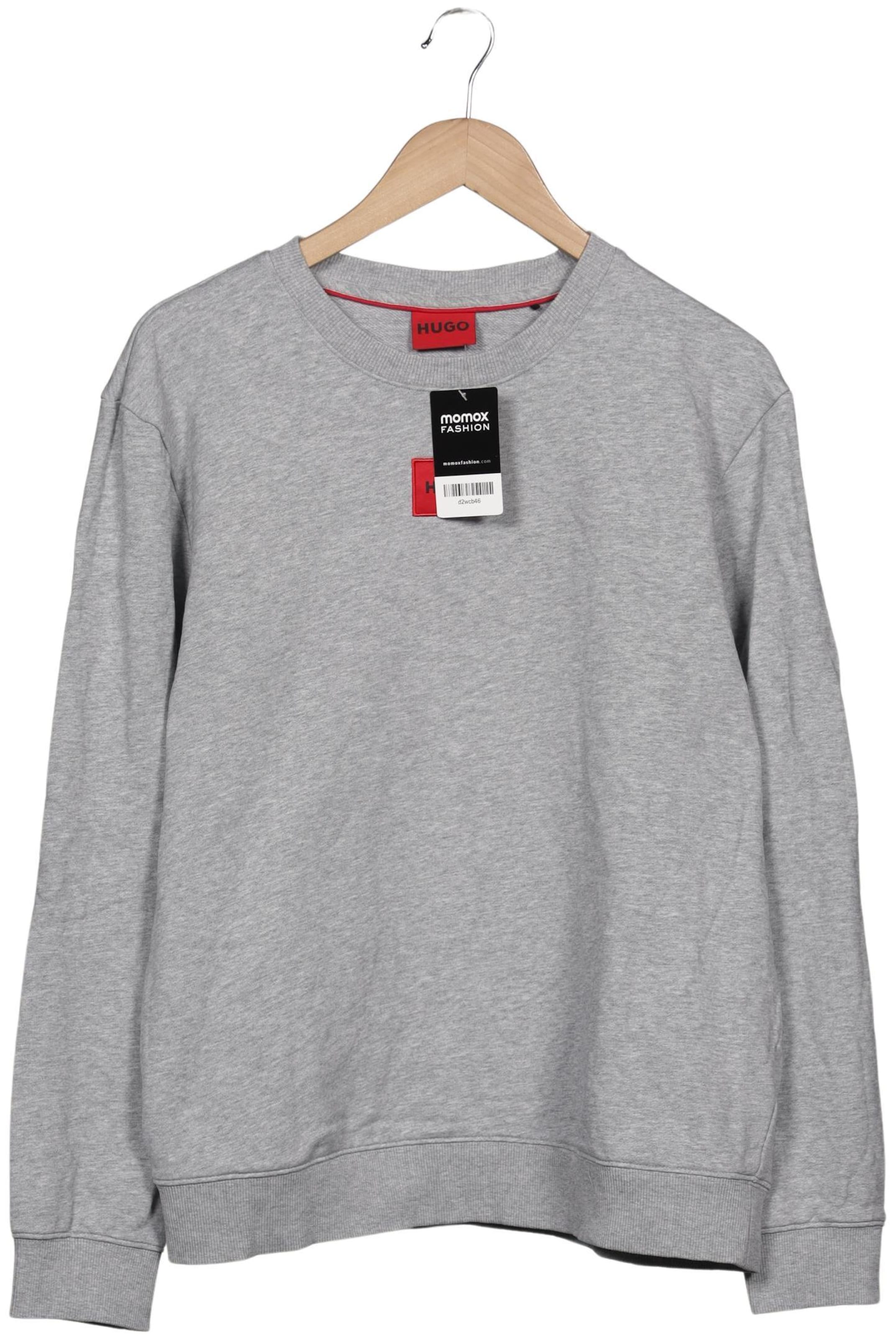 HUGO Sweatshirt & Zip-Up Hoodie in L in Grey: front