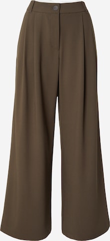 VERO MODA Wide leg Pleat-front trousers 'VMSTELLA' in Green: front