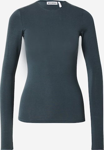 T-shirt 'Dolly' WEEKDAY en vert : devant