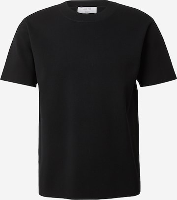 DAN FOX APPAREL Strick T-Shirt 'Nino' in Schwarz: predná strana