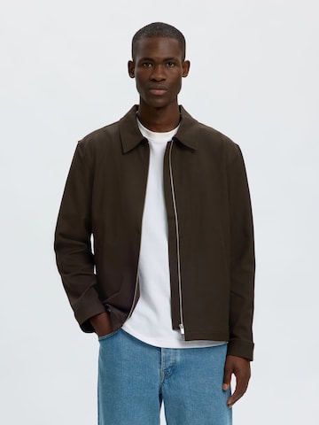 SELECTED - Chaqueta de entretiempo en marrón: frente