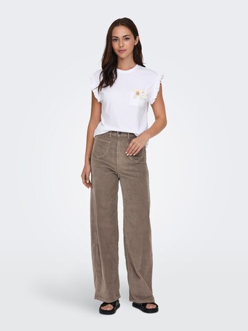 Wide Leg Pantalon 'ONLHope' ONLY en marron