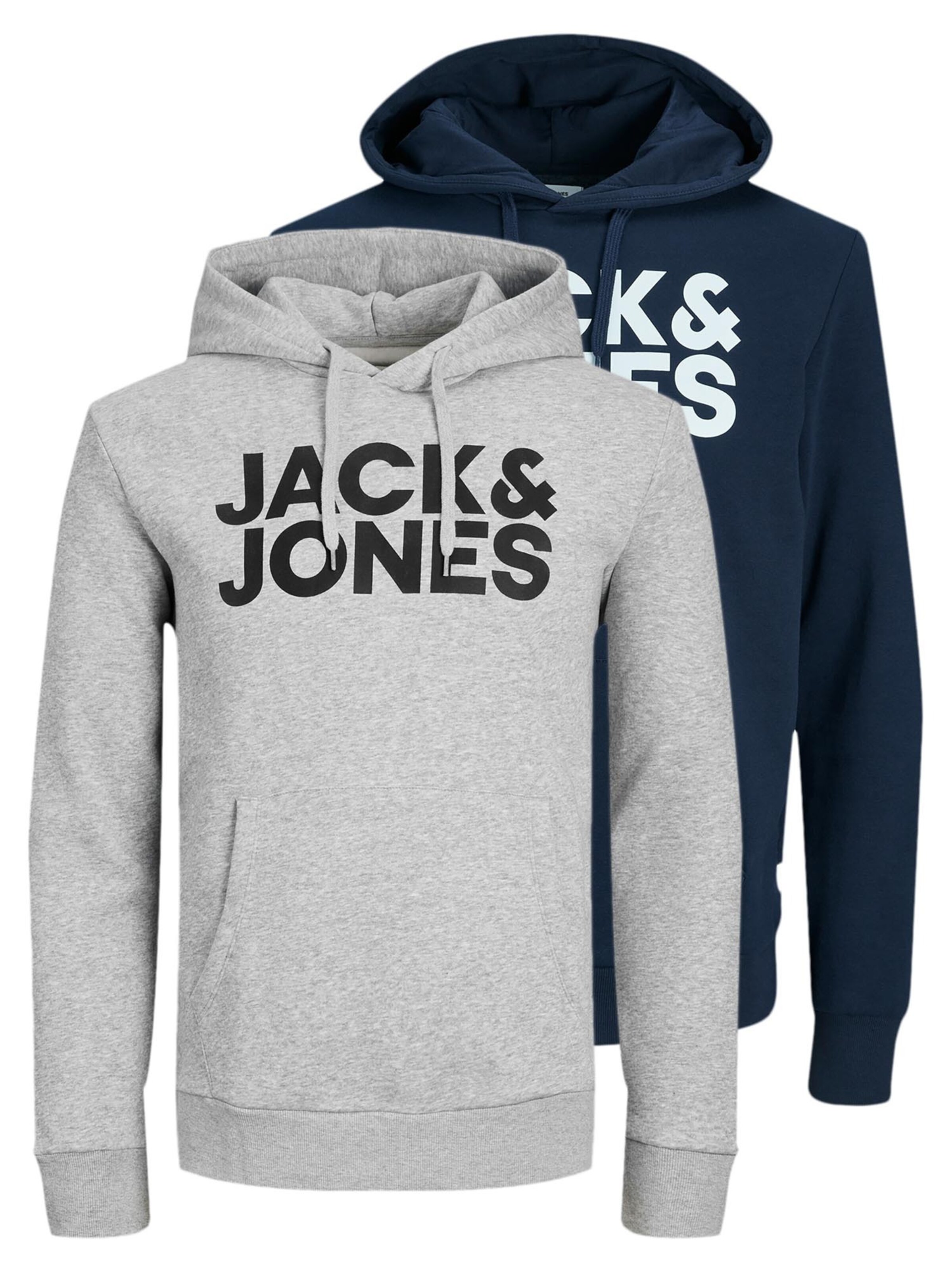 JACK & JONES Sweatshirt 'Corp' in Grey: front
