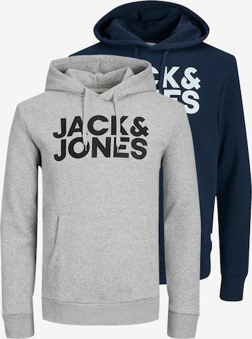 JACK & JONES Sweatshirt 'Corp' in Grey: front