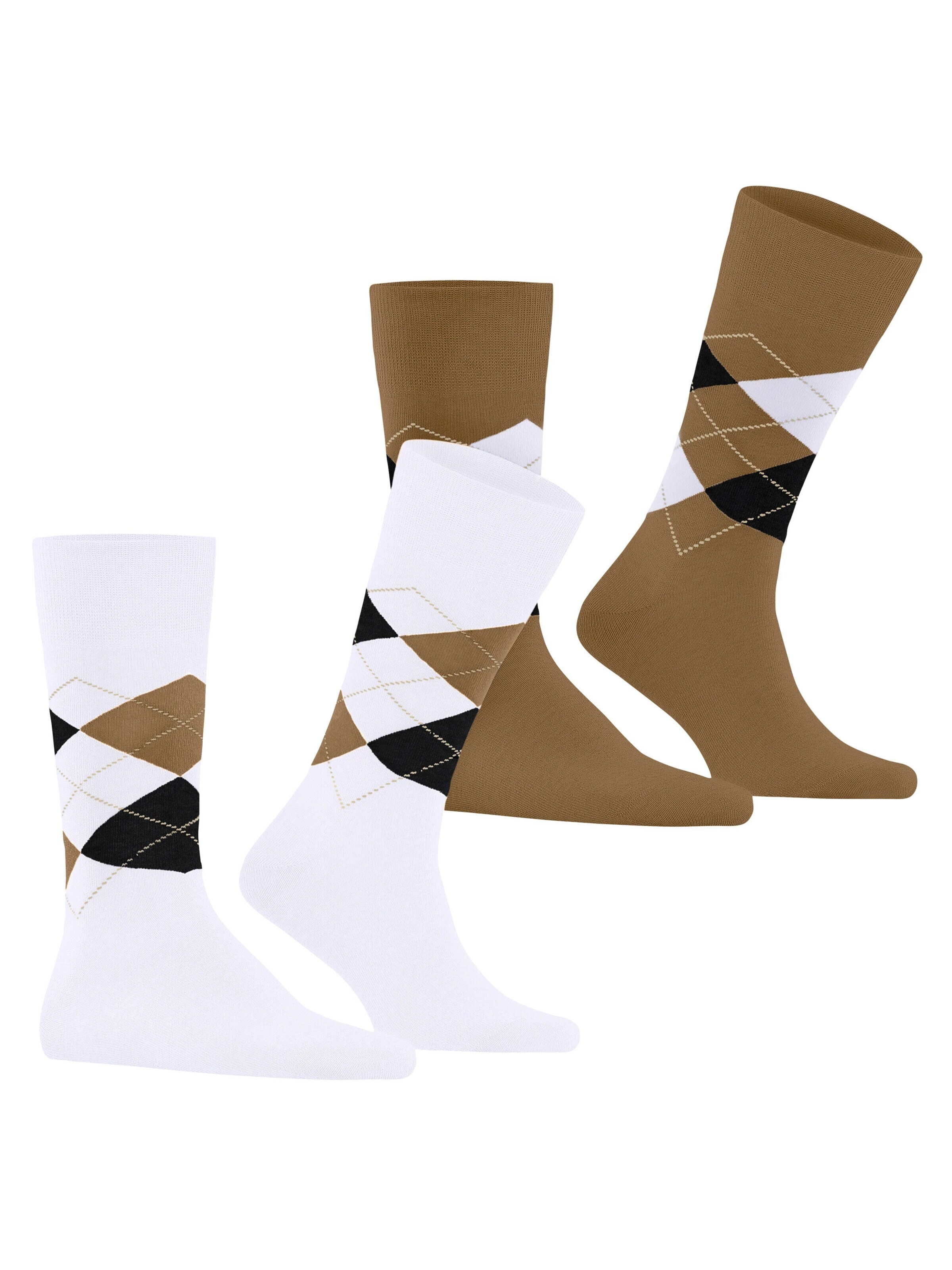 BURLINGTON Socks 'Everyday Argyle' in White