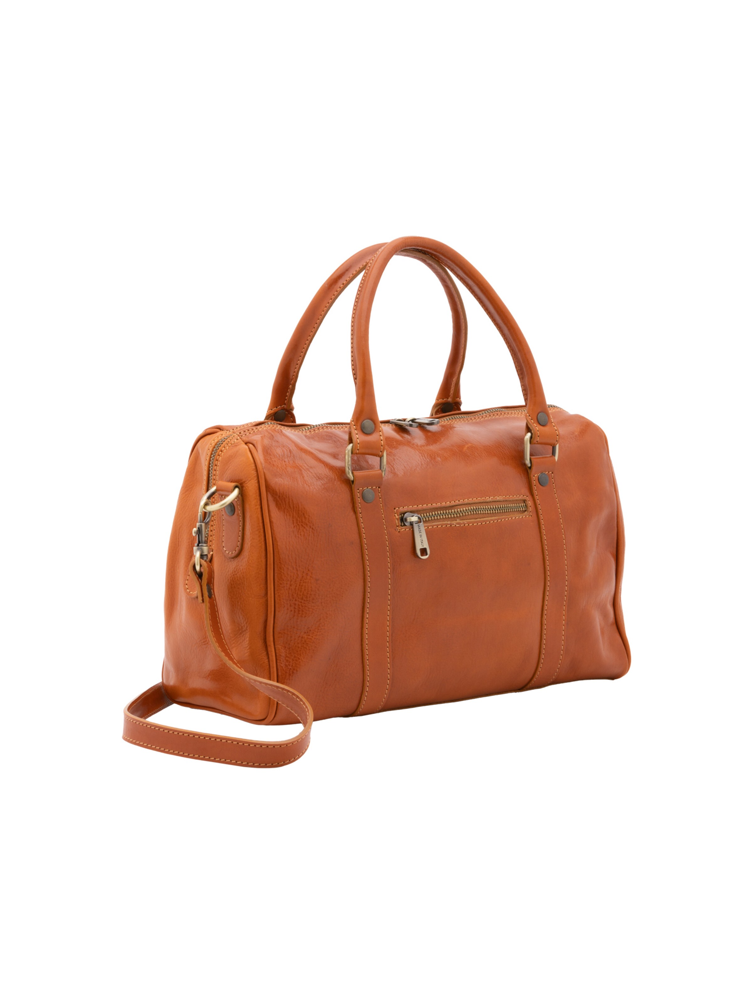 Borsa da viaggio 'Borsa a Bauletto Donna Pelle Vacchetta - Tracolla Rimovibile' di I Fratelli in beige