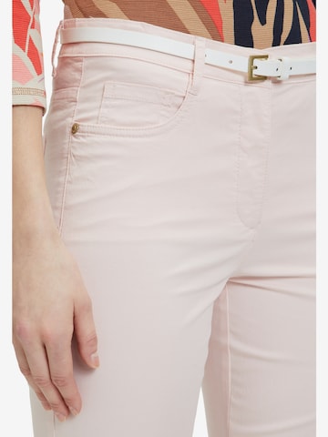 Betty Barclay Slimfit Sommerhose mit Gürtel in Pink