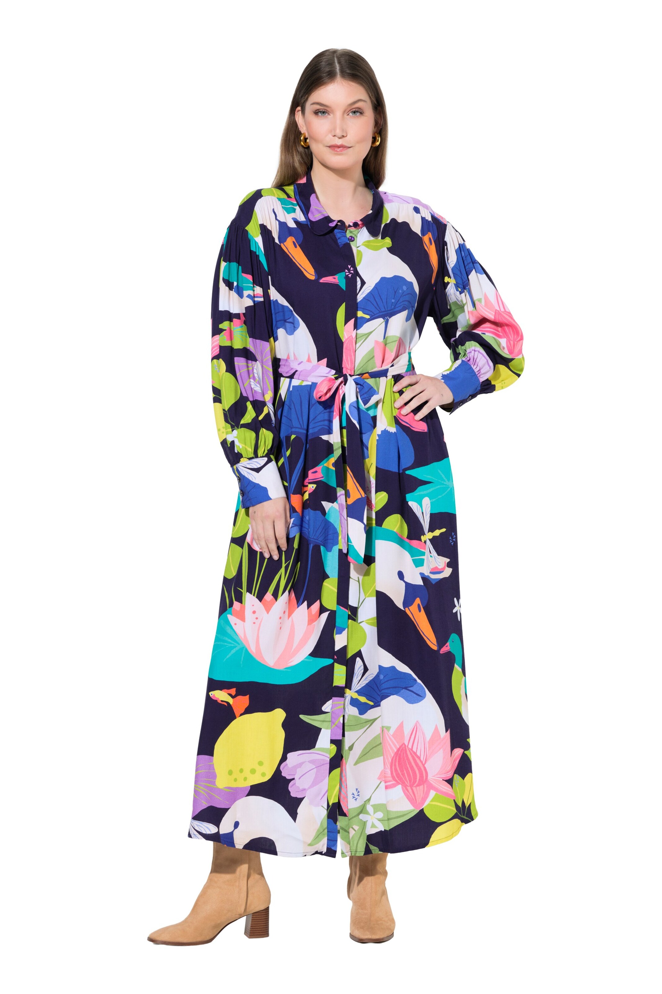 Ulla Popken Jurk in Gemengde kleuren: voorkant