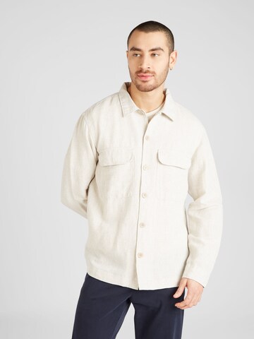 SELECTED HOMME Comfort Fit Skjorte 'SLHMads' i beige: forside
