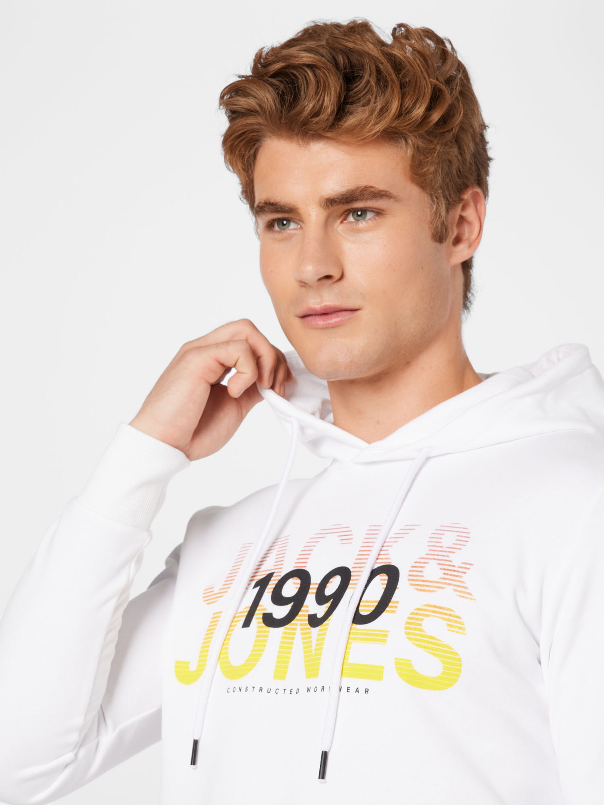 Sweats Sweat-shirt FADE JACK & JONES en Blanc 