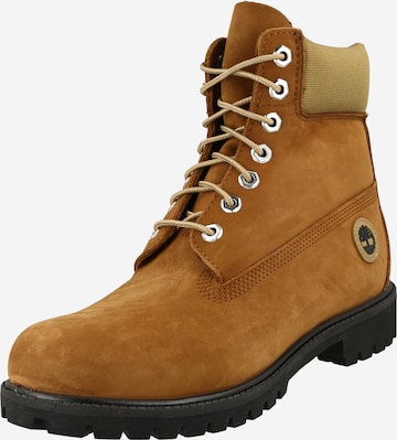 TIMBERLAND - Botas com atacadores '6 Inch Premium' em castanho: frente