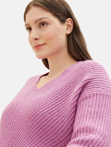 Tom Tailor Women + Pullover in Lila