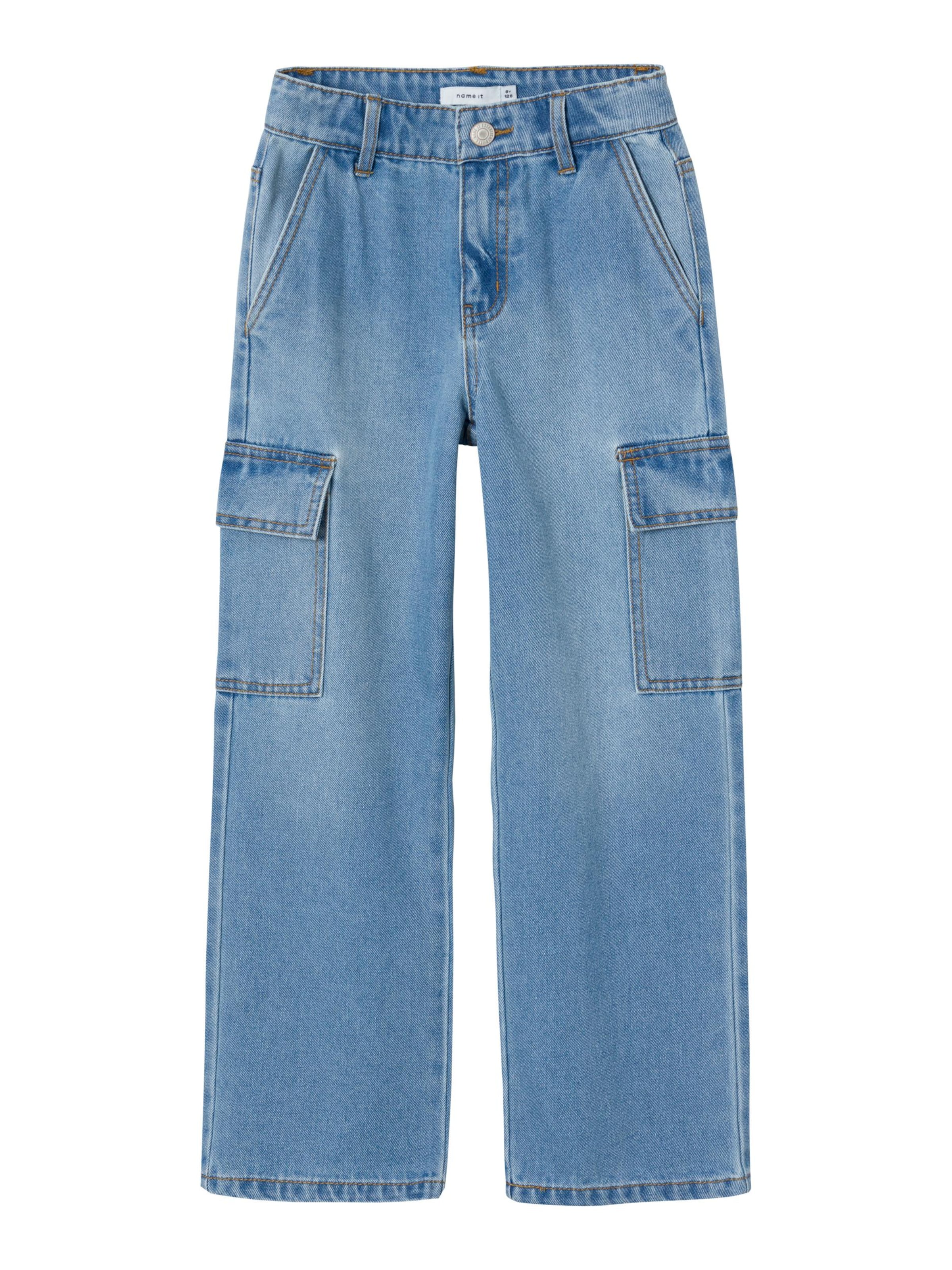 NAME IT Zvonové kalhoty Džíny 'ROSE' – modrá: přední strana