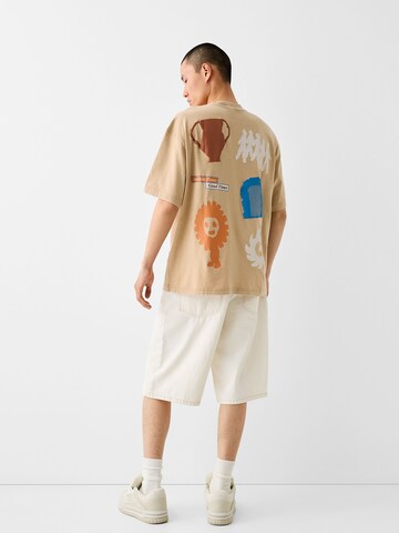 Bershka Shirt in Beige