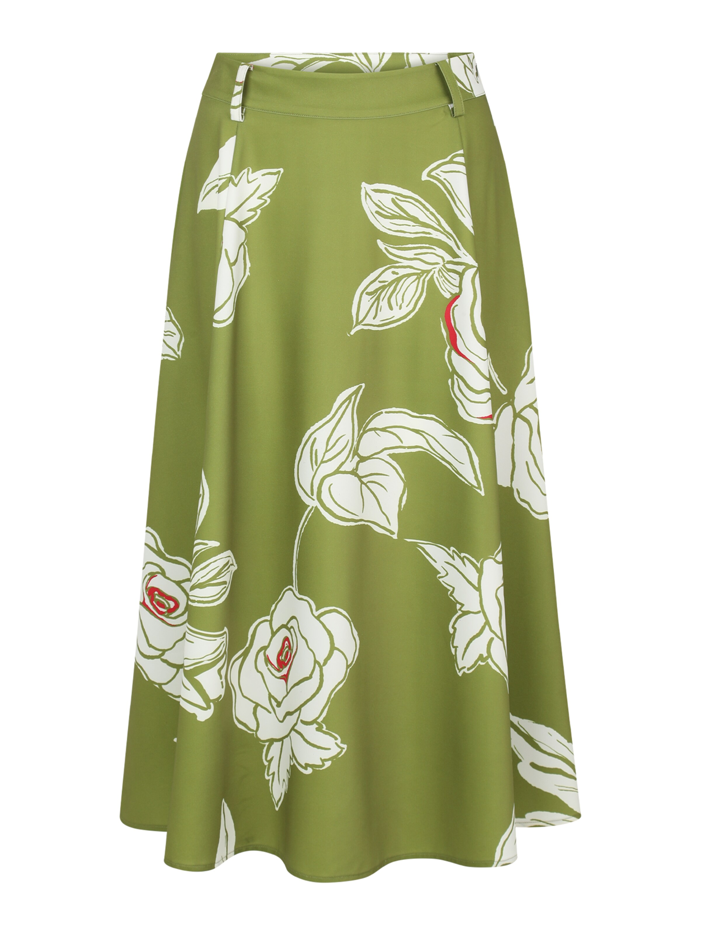 Guido Maria Kretschmer Women Suknja 'Agathe' u boja slonovače / maslinasta / klasično crvena, Pregled proizvoda