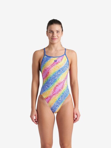ARENA Bralette Swimsuit 'LET IT BEAT' in Mixed colours: front