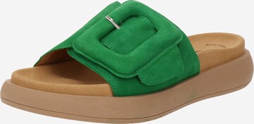 GABOR Mules in Green: front