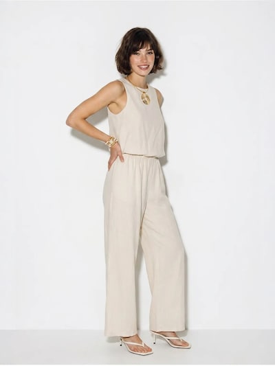 Tuta jumpsuit in M Bianco Lucci di colore beige, Visualizzazione prodotti
