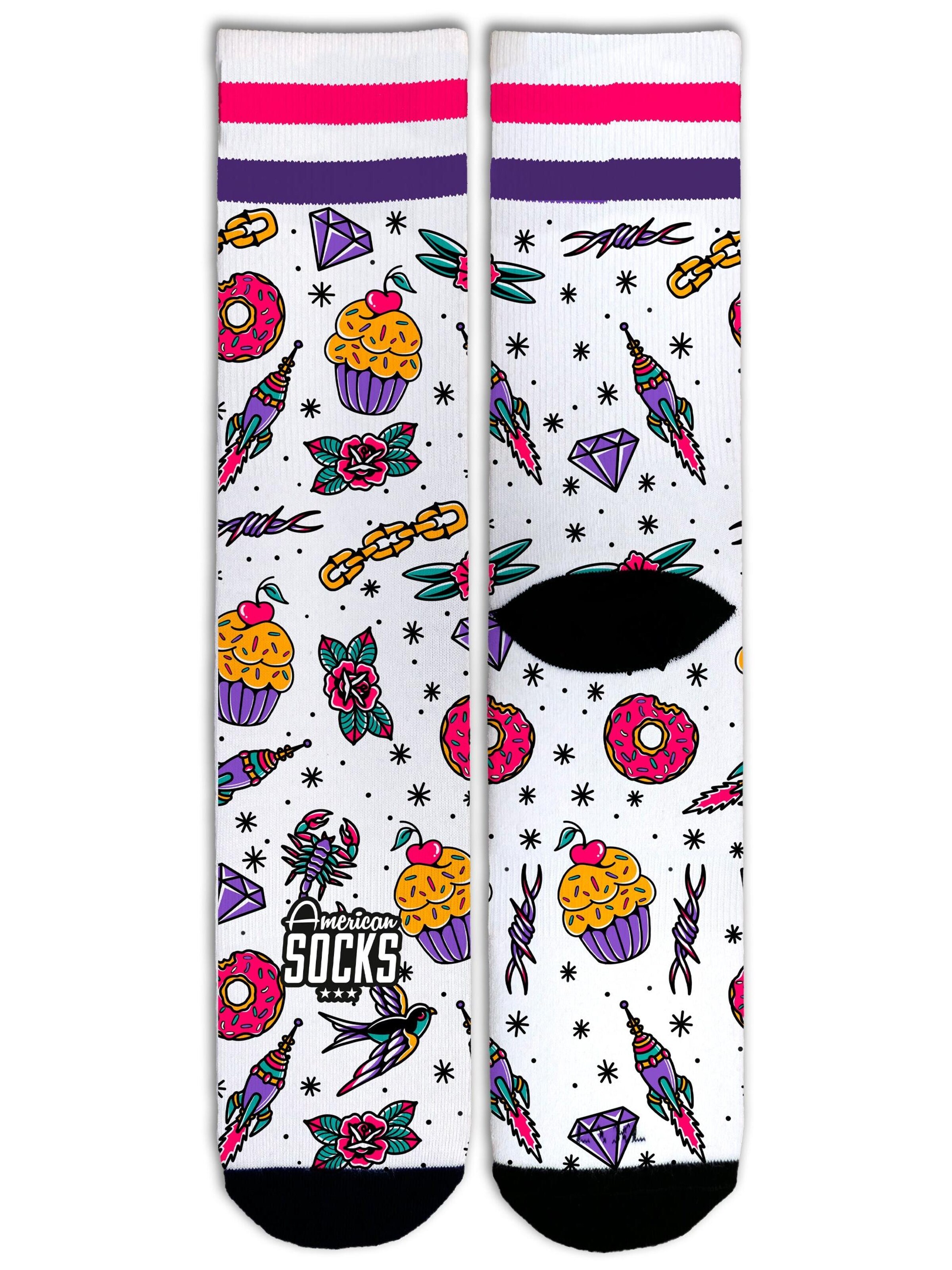 American Socks Socks 'Cupcake' in White