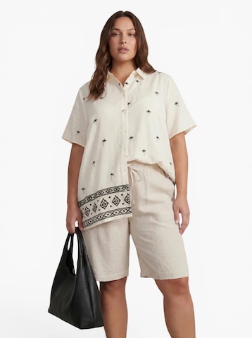 Vero Moda Curve Blouse 'VMKai' in Wit: voorkant