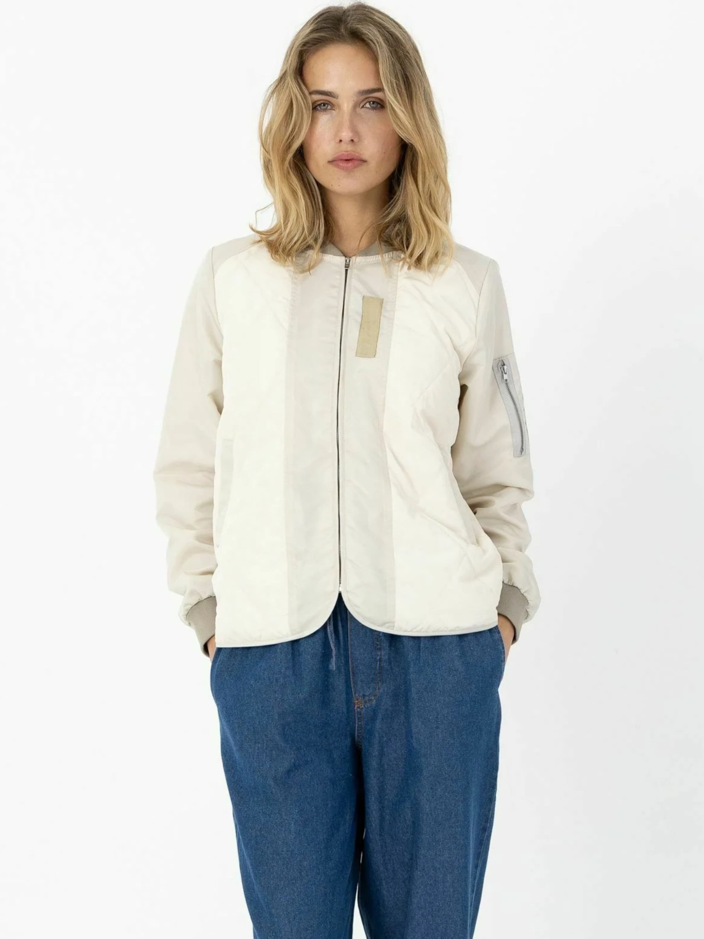 Coster Copenhagen Kurtka przejściowa ' Quilted ' w kolorze biały: przód