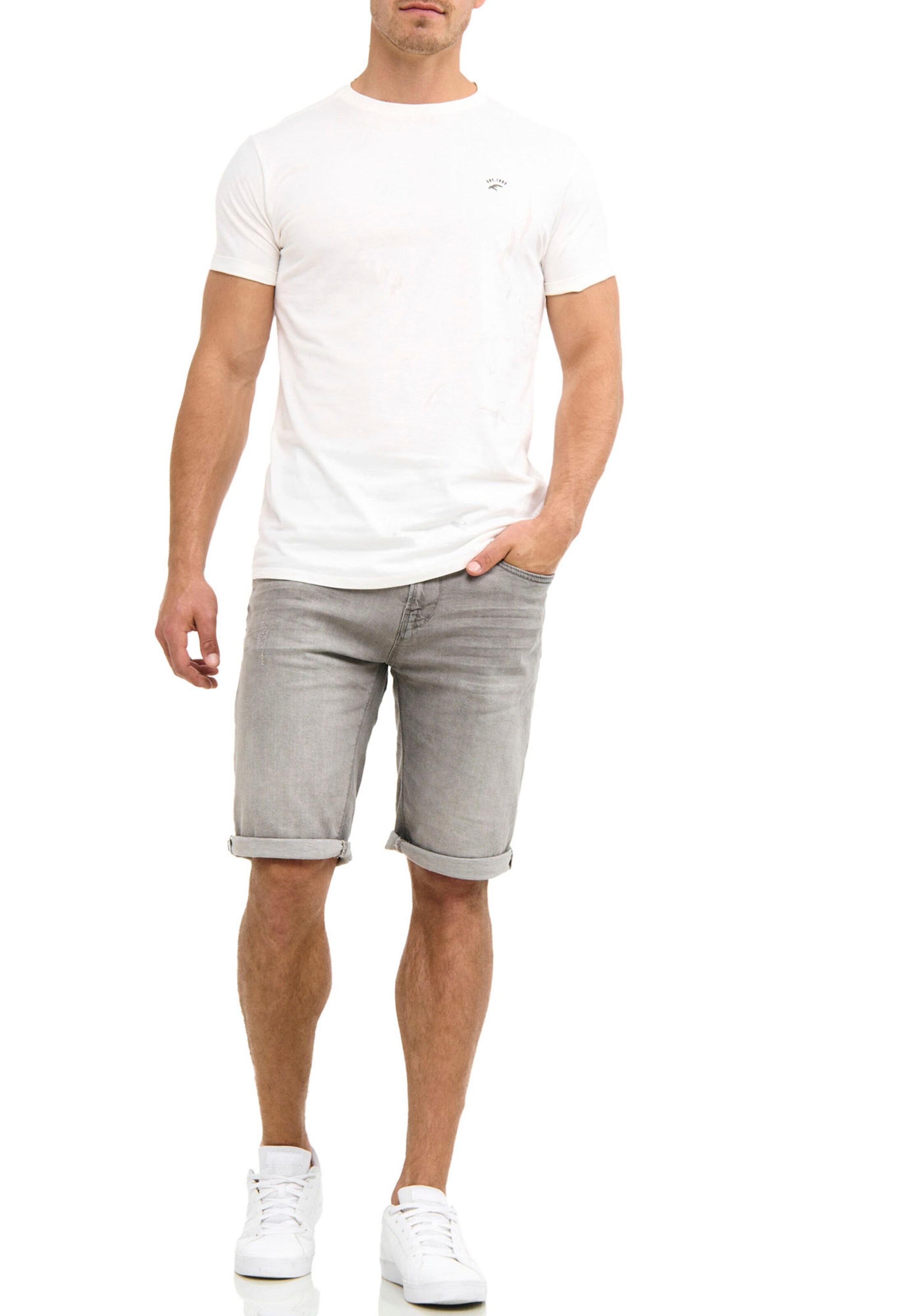 INDICODE JEANS Regular Hose in Grau