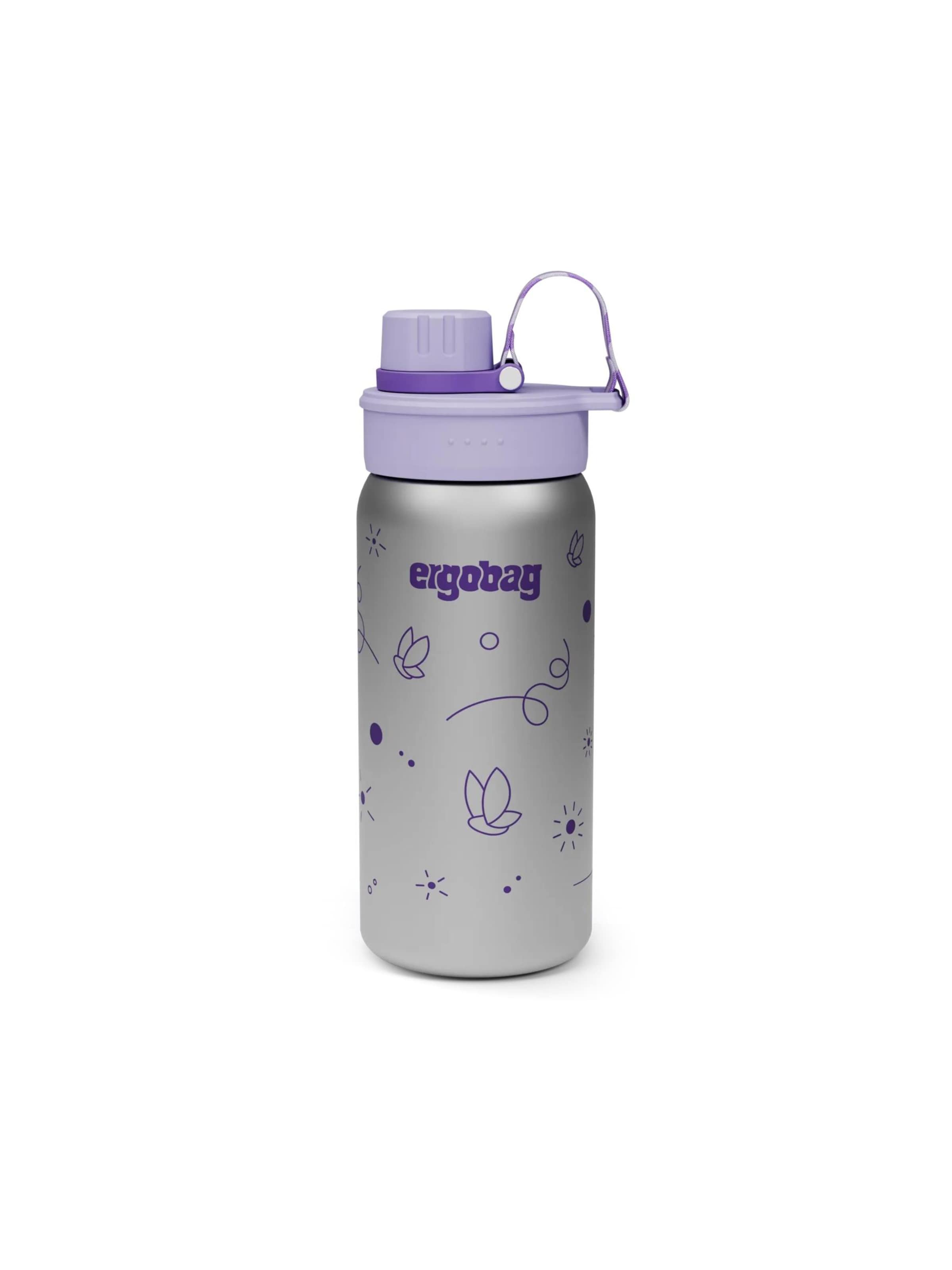 ergobag Drinking Bottle 'Trinkflasche Edelstahl Trinkflasche' in Purple: front