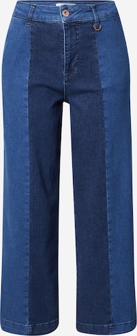 PULZ Jeans Wide leg Jeans in Blauw: voorkant