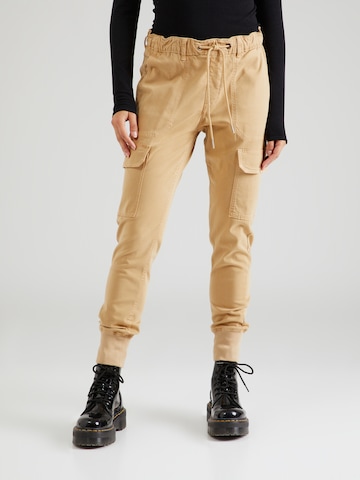 Pepe Jeans - Tapered Pantalón vaquero cargo 'Crusade' en marrón: frente