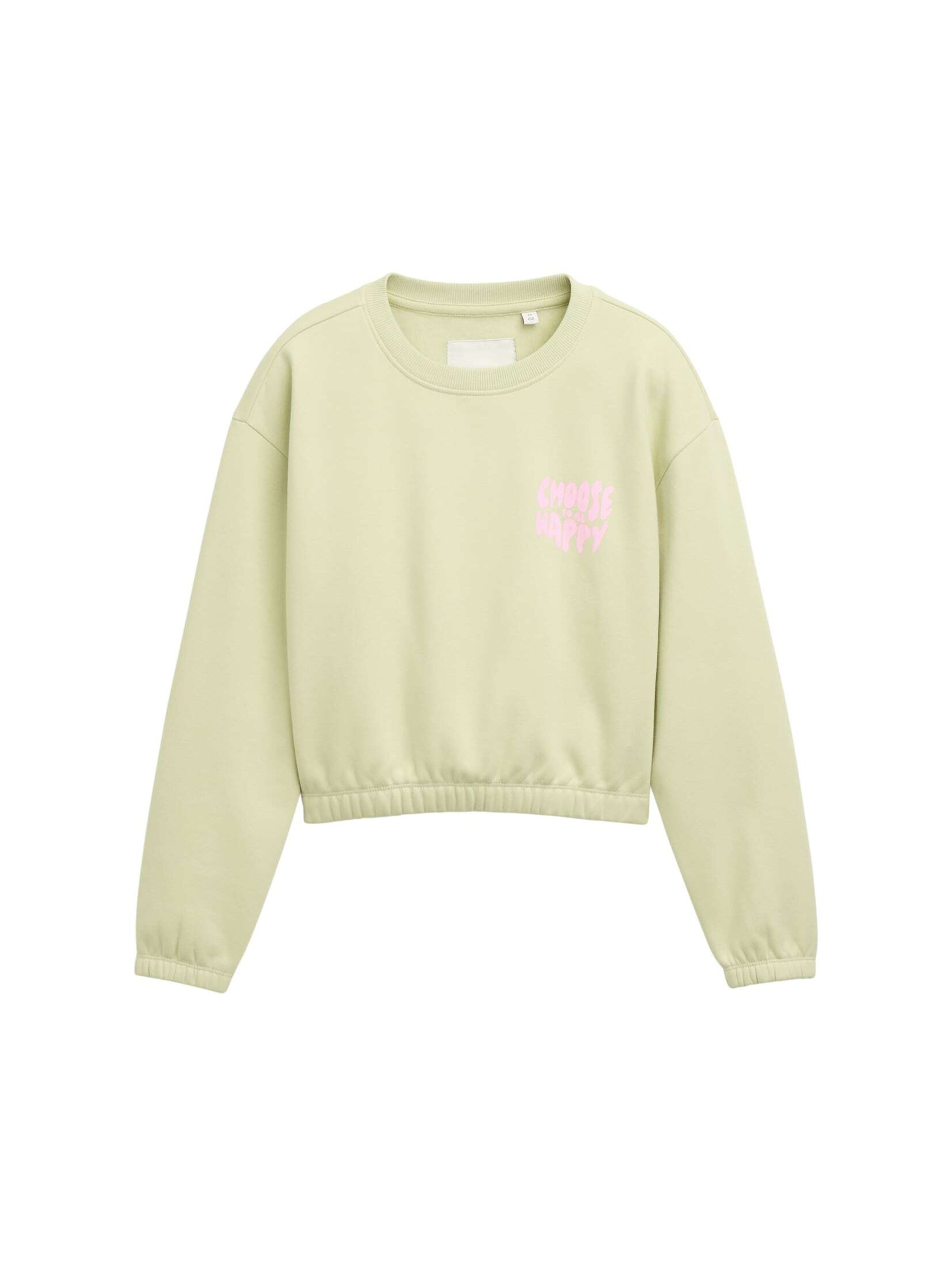 TOM TAILOR Sweatshirt in Groen: voorkant