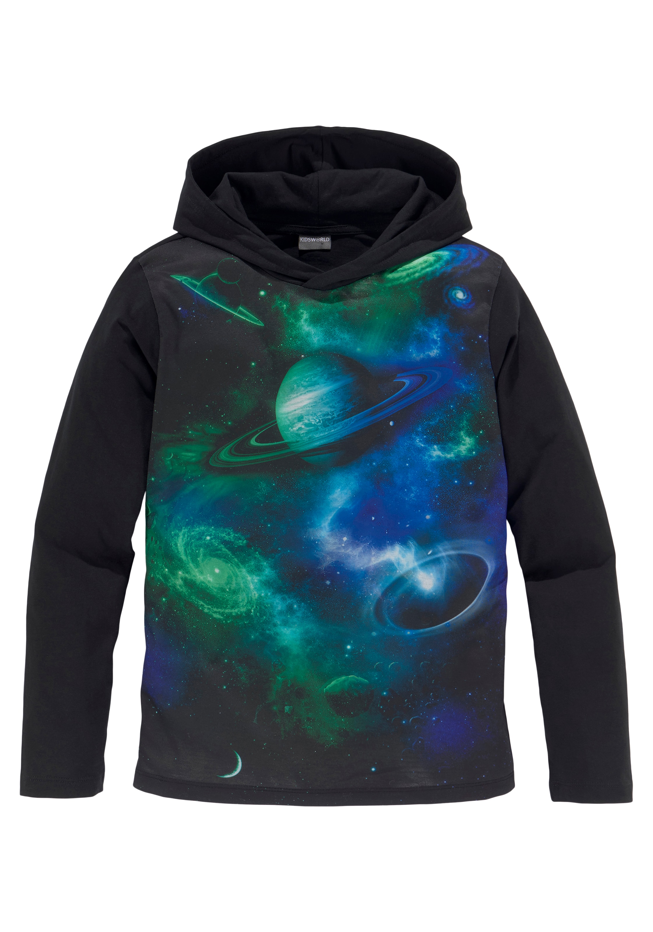 Kidsworld Sweatshirt in Black: front