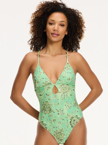 Shiwi Triangle Swimsuit in Green: front