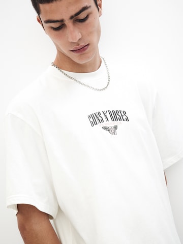 Pull&Bear Shirt 'GUNS AGUILA' in White