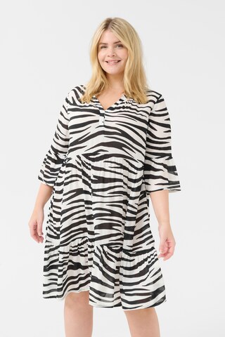 Robe 'Leane' KAFFE CURVE en noir : devant