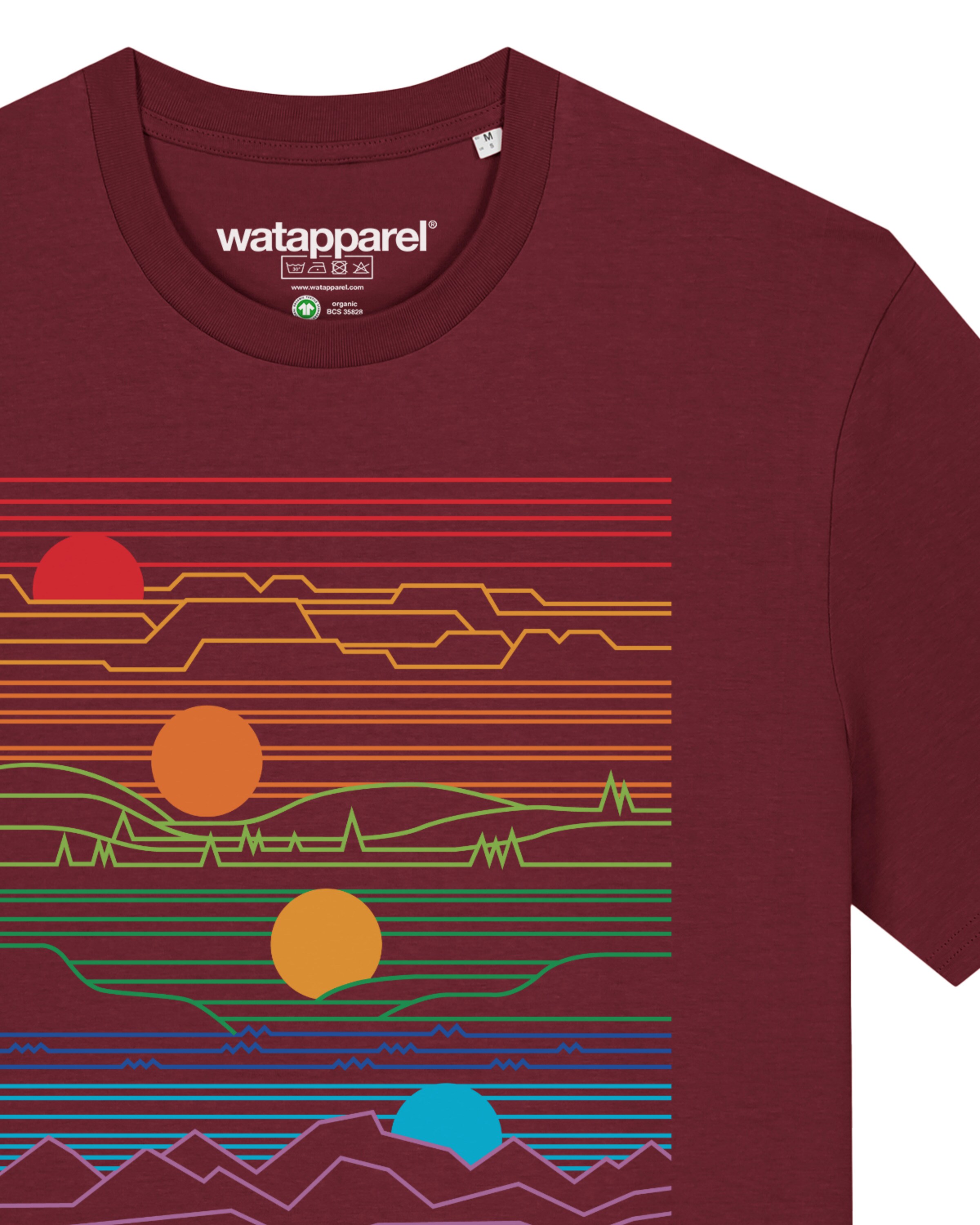 T-Shirt ' Sun And Moon ' Watapparel en rouge