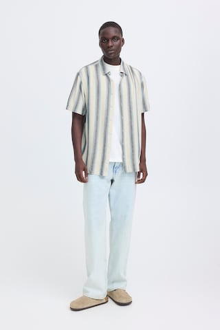 BLEND - Regular Fit Camisa ' BHBobby Linen Mix ' em azul