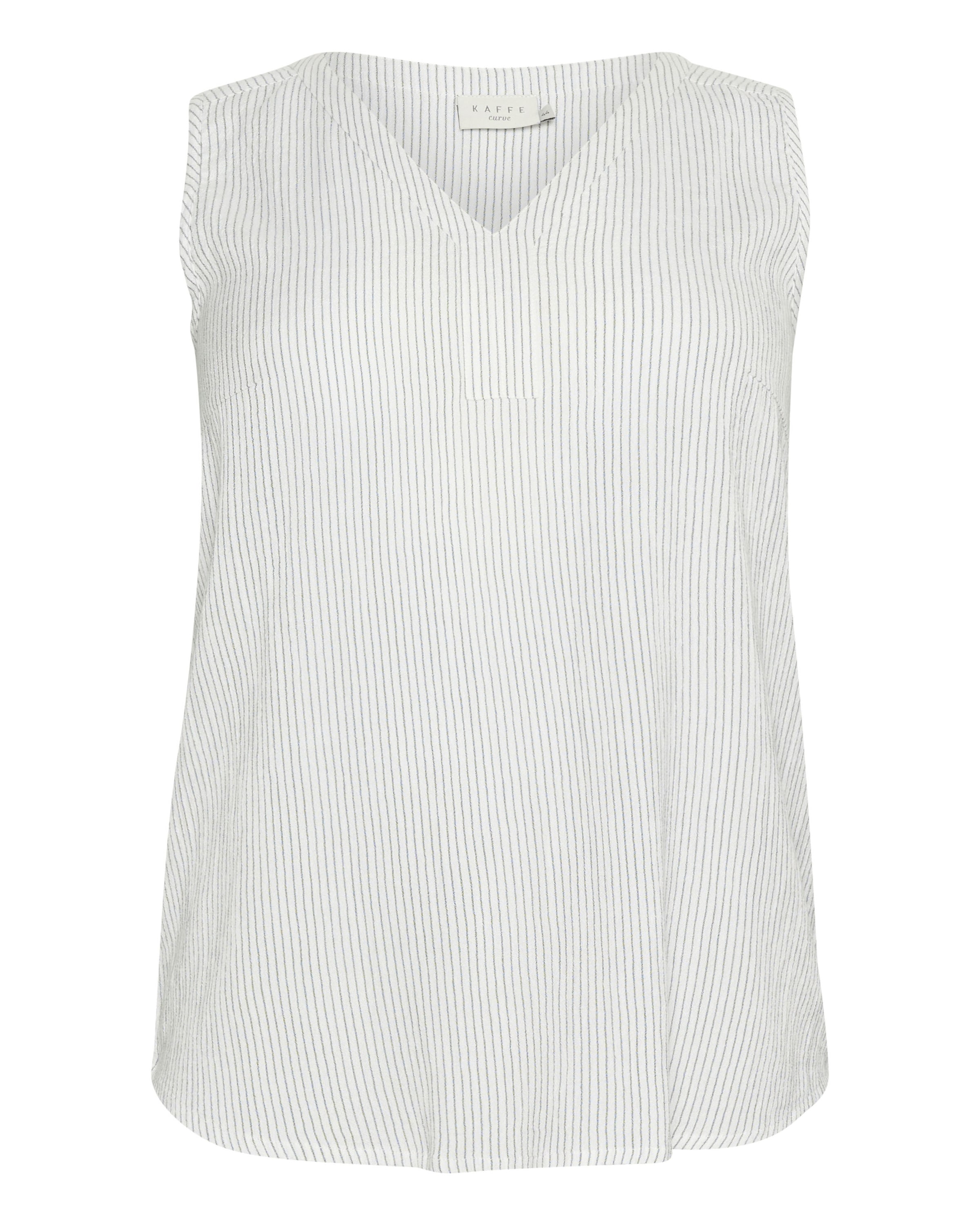 KAFFE CURVE - Blusa 'Abby' en blanco: frente