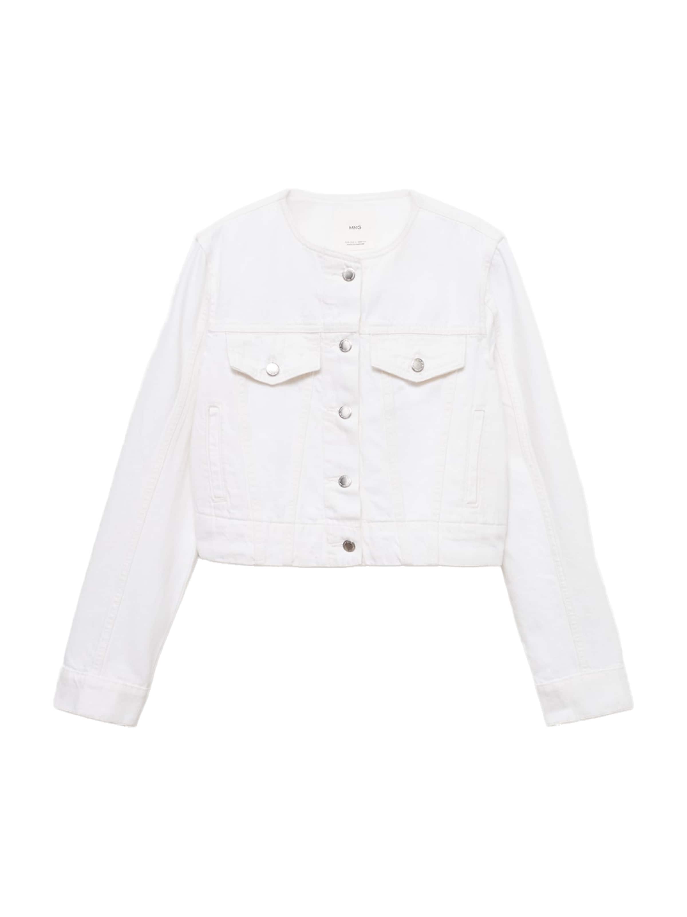 MANGO Välikausitakki 'JULIE' värissä valkoinen: etupuoli