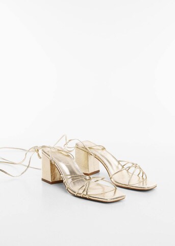 MANGO Strap Sandals 'Moana' in Gold