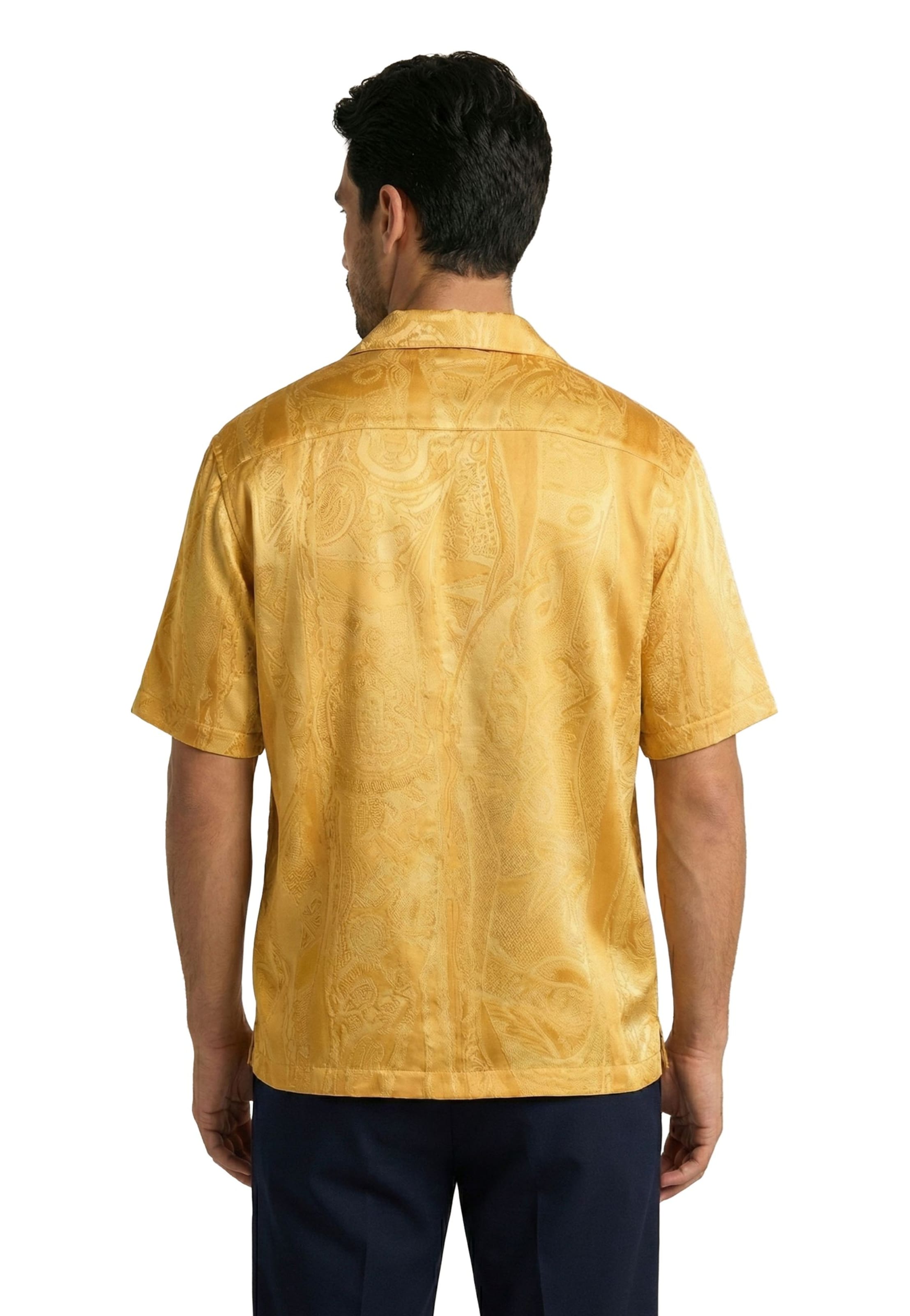 Colucci - Regular Fit Camisa 'Feroleto' em amarelo