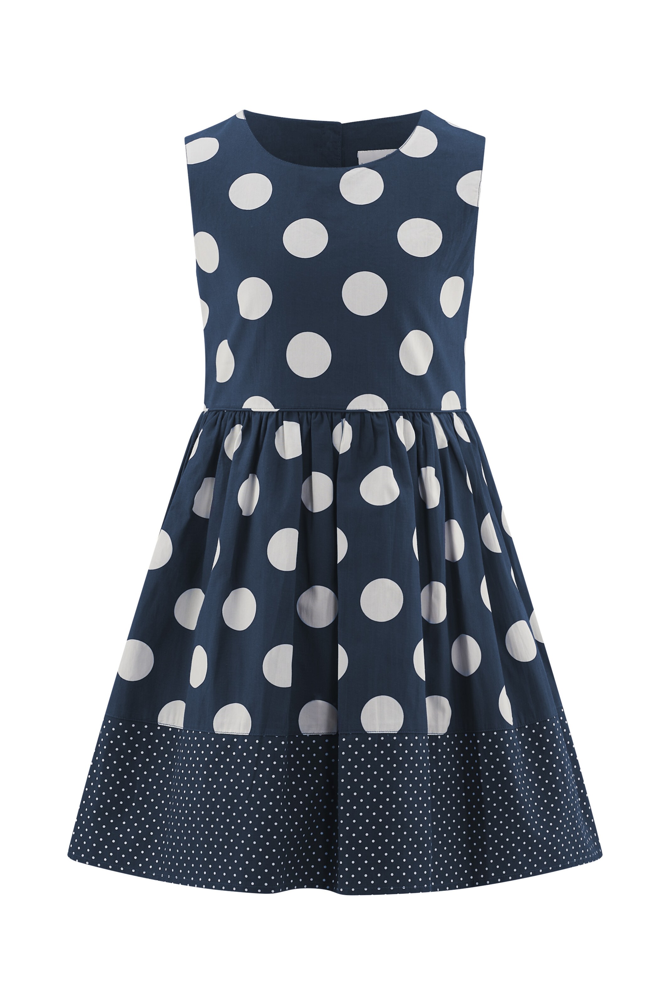 happy girls Dress in Blue: front